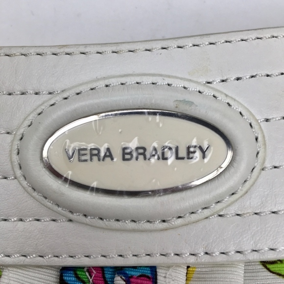 NEW VERA BRADLEY White LEATHER Trim Hobo Bag - Picture 3 of 9